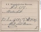 Etiketten zu Malachit (NHMW-MIN-Ad517)